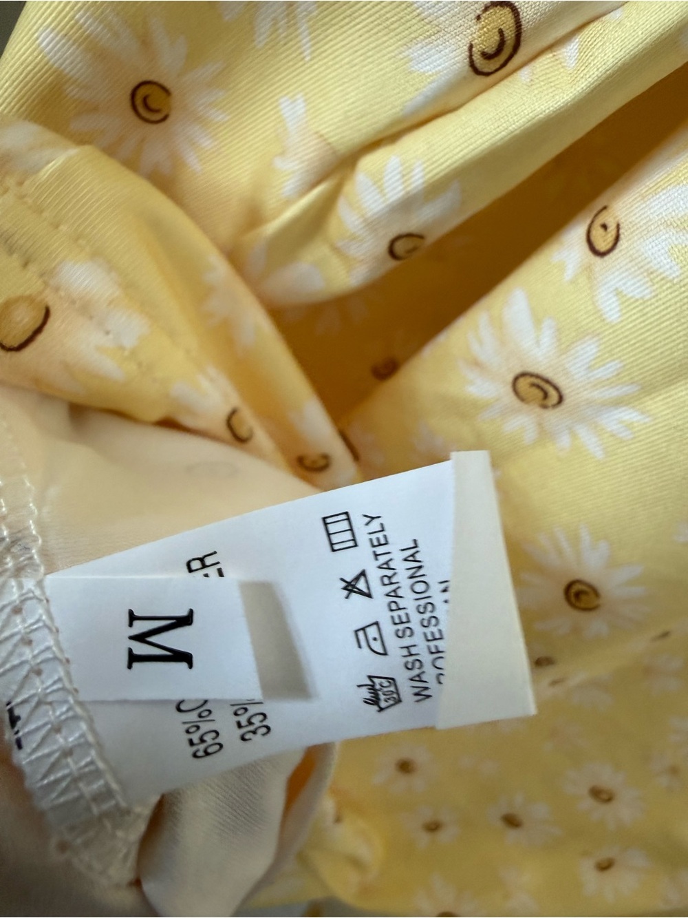 Yellow Floral Midi Slip Dress with Side Slit - Picture 4 of 4